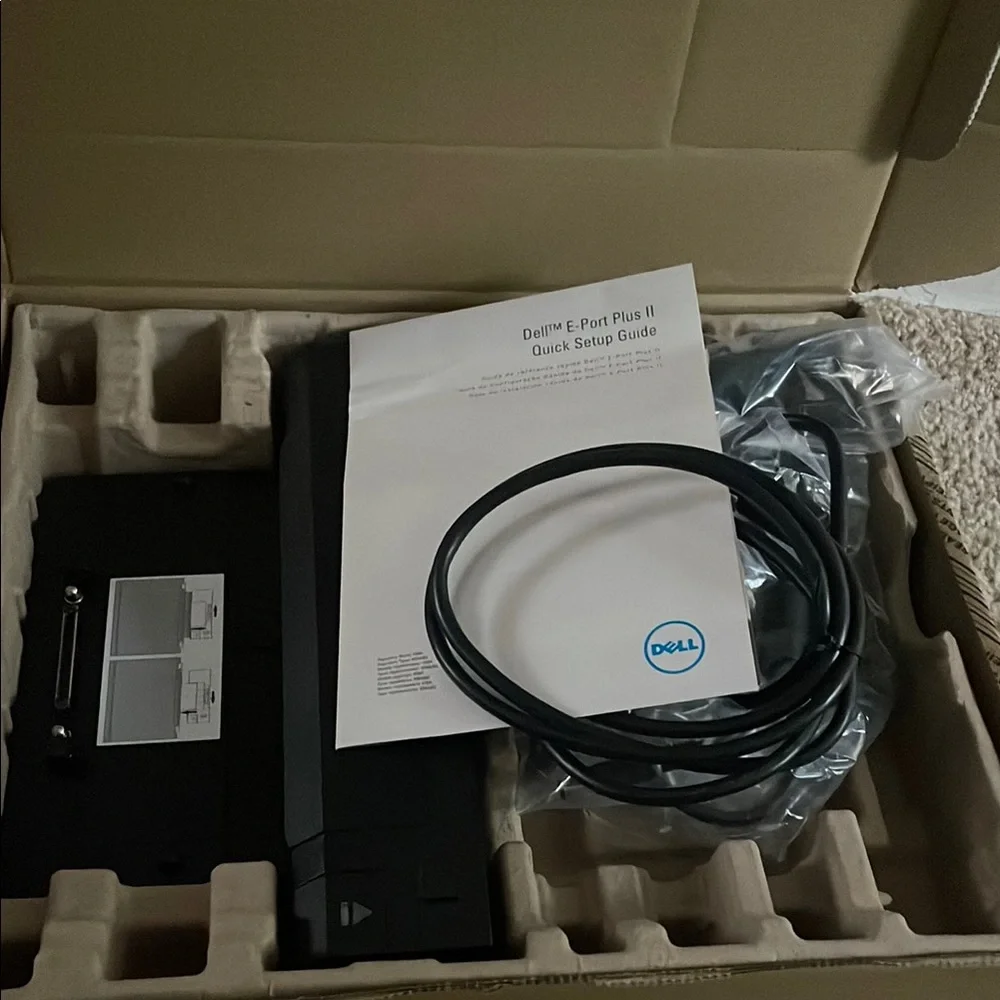 Dell E-Port Plus II Docking Station with Black Cable